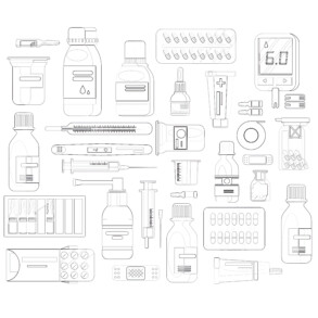 Medical Set - Coloring page