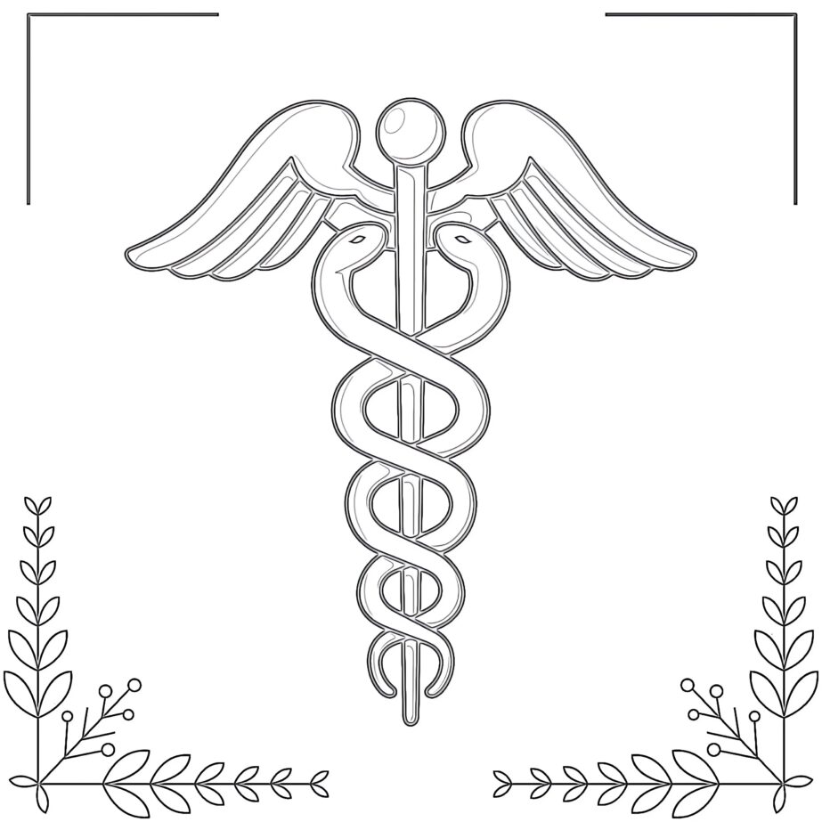 Pharmacy Emblem Coloring Page