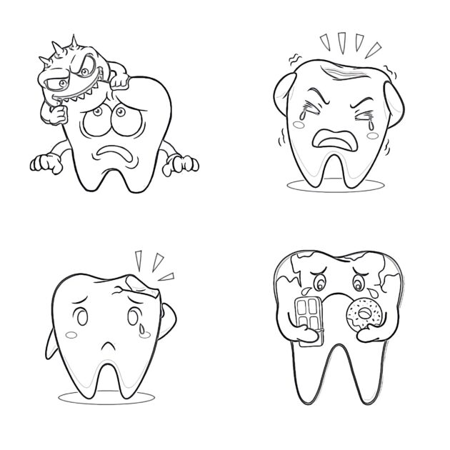 Tooth Problems | Coloring Pages Mimi Panda