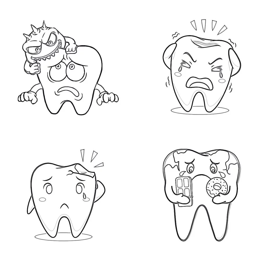 Tooth Problems Coloring Page