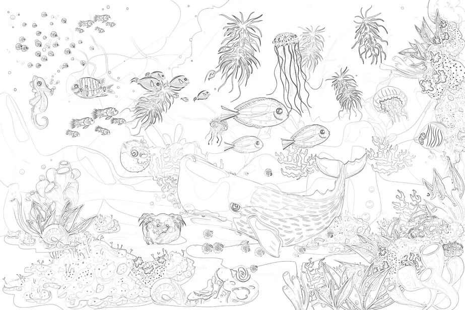 Underwater World Coloring Page