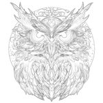 Vintage Owl Coloring Page