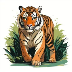 Vintage Tiger Coloring Page - Origin image