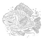 Vintage Fish Coloring Page