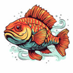 Vintage Fish Coloring Page 2