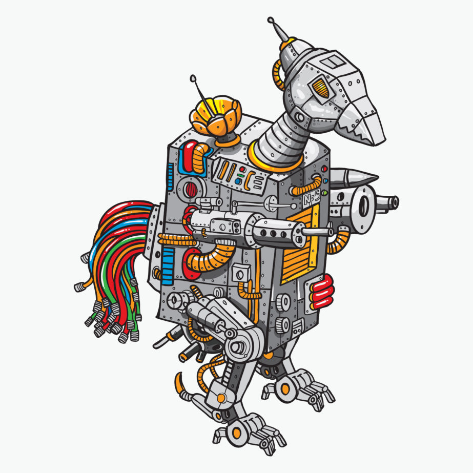 Adult Chicken Robot Doodle - Original image