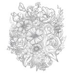 adult floral coloring page