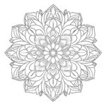 adult mandala flower coloring page