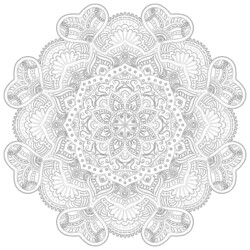 Adult Mandala Flower - Printable Coloring page