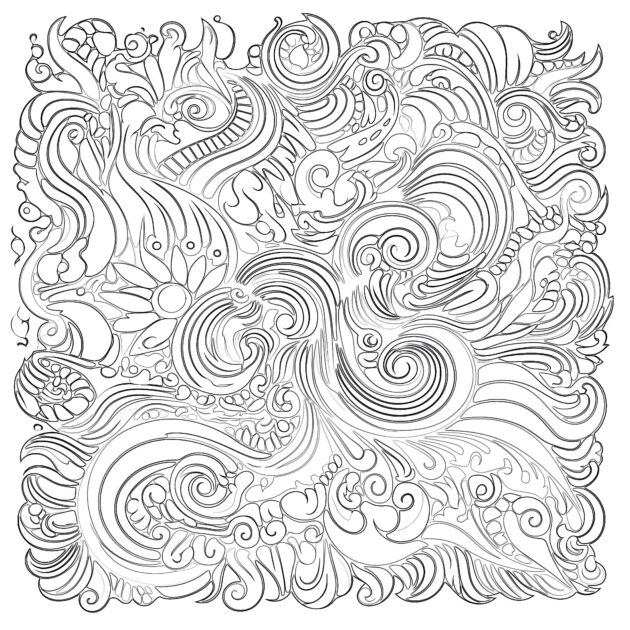 Printable Adult Psychedelic Pattern Coloring Page | Coloring Pages Mimi ...