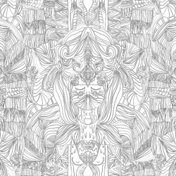 Adult Psychedelic Pattern - Printable Coloring page