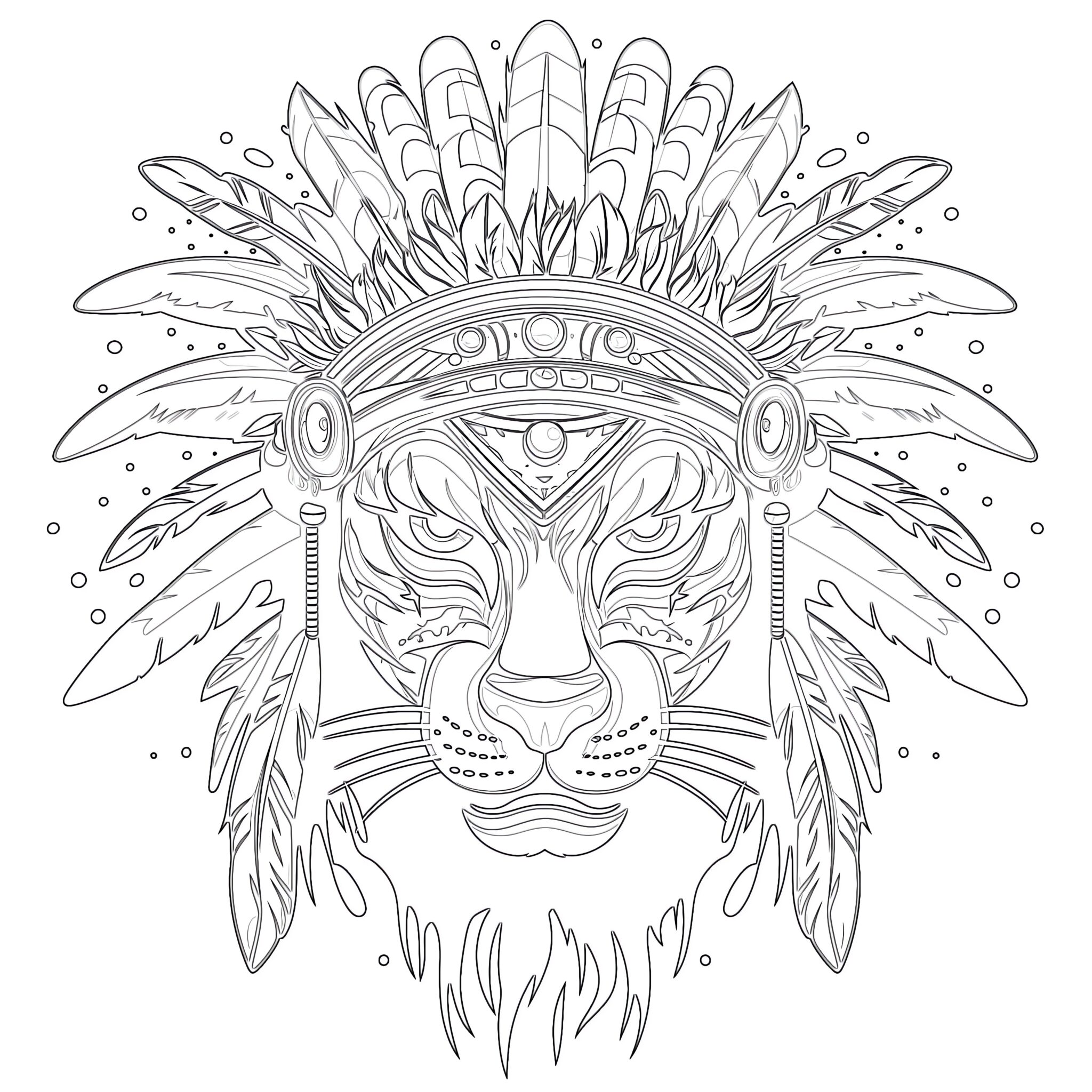 Printable Adult Skull Jaguar Warrior Coloring Page | Coloring Pages ...