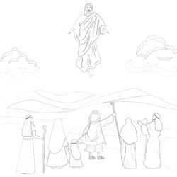 Ascension Day Coloring Page - Printable Coloring page