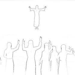 Jesus With An Open Hand - Printable Coloring page