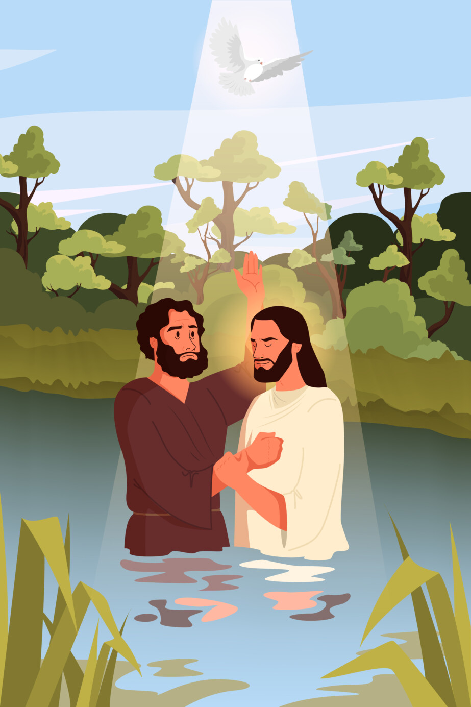 Baptism Of Jesus By John The Baptist - Original image