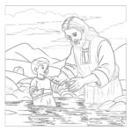 Baptism of Jesus by John the Baptist Coloring Page