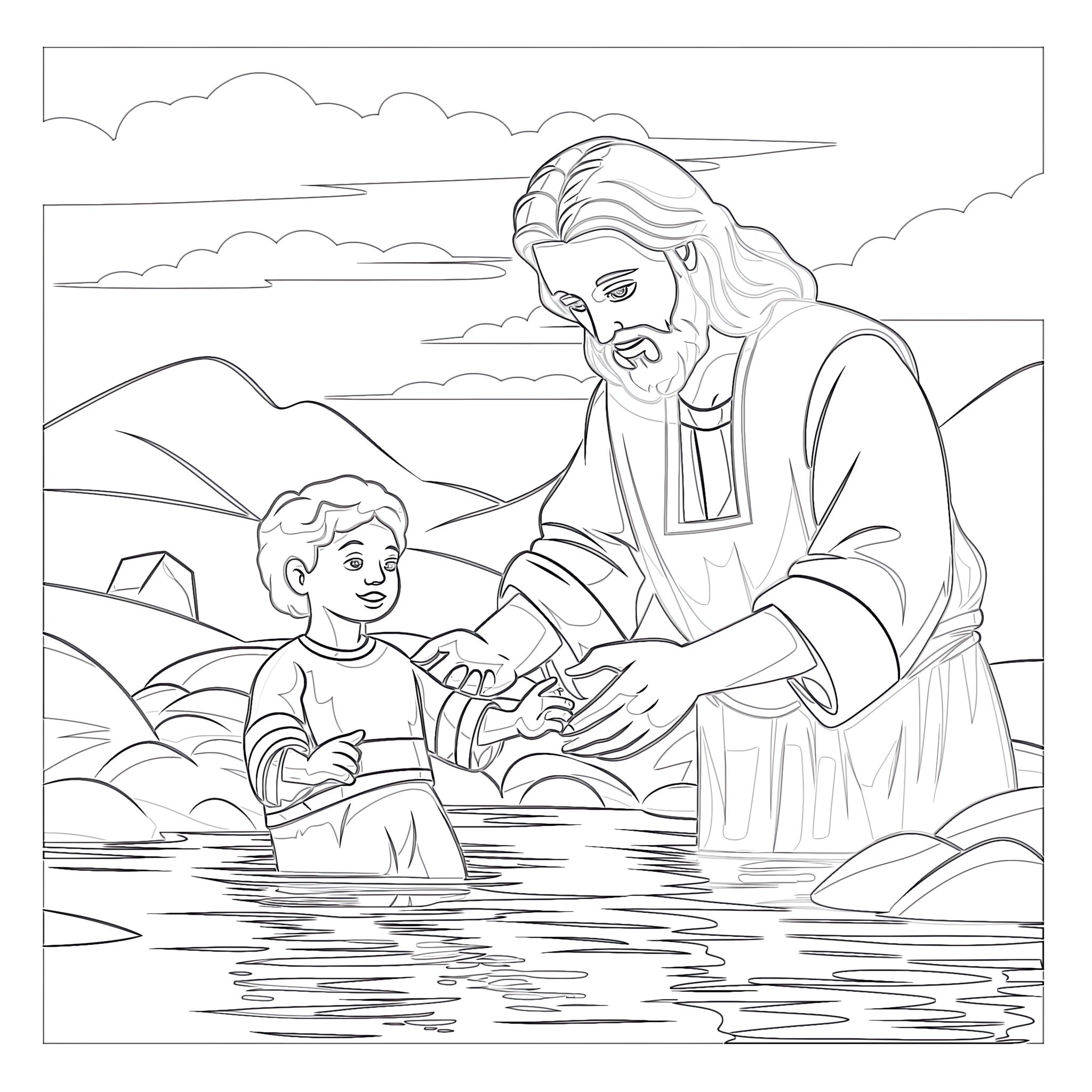 Ascension Day Coloring Page | Coloring Pages Mimi Panda