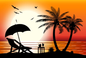 Silhouette Of Beach - Original image