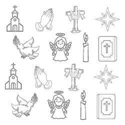 Catholic Pattern Coloring Page - Printable Coloring page