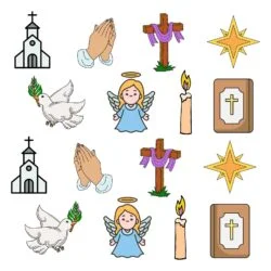 Catholic Pattern Coloring Page - Origin image
