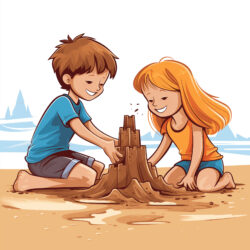 Children Making Sand Castle - Origin image