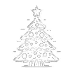 Christmas Tree - Printable Coloring page