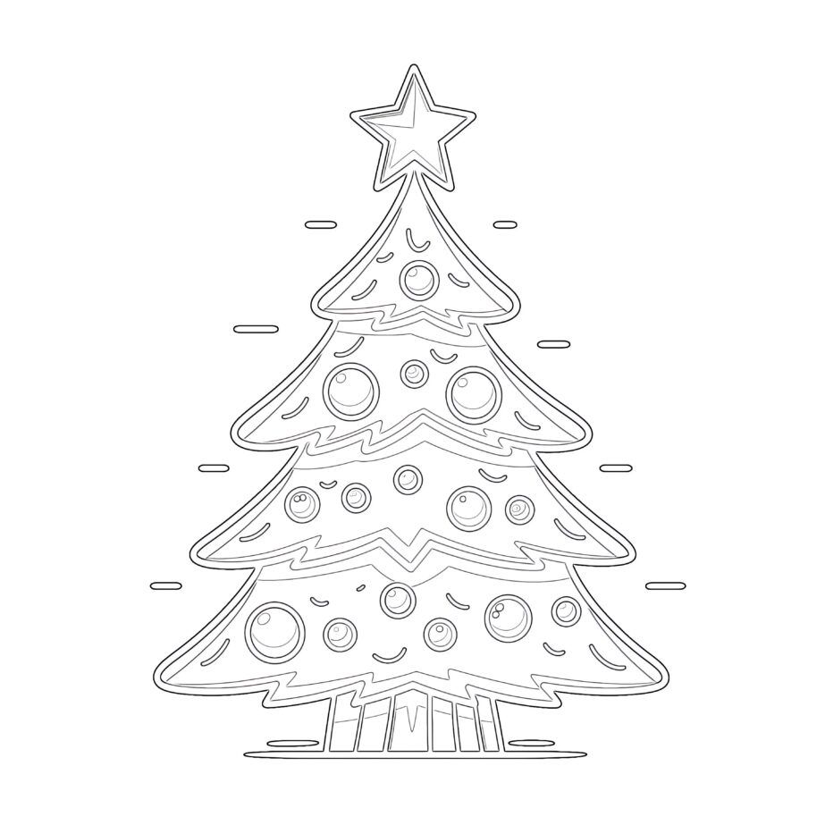 Christmas Tree Coloring Page