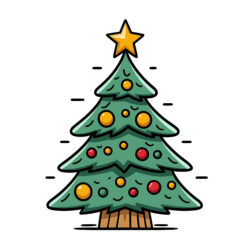 Christmas Tree Coloring Page - Origin image