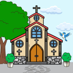 Church Coloring Page - Origin image