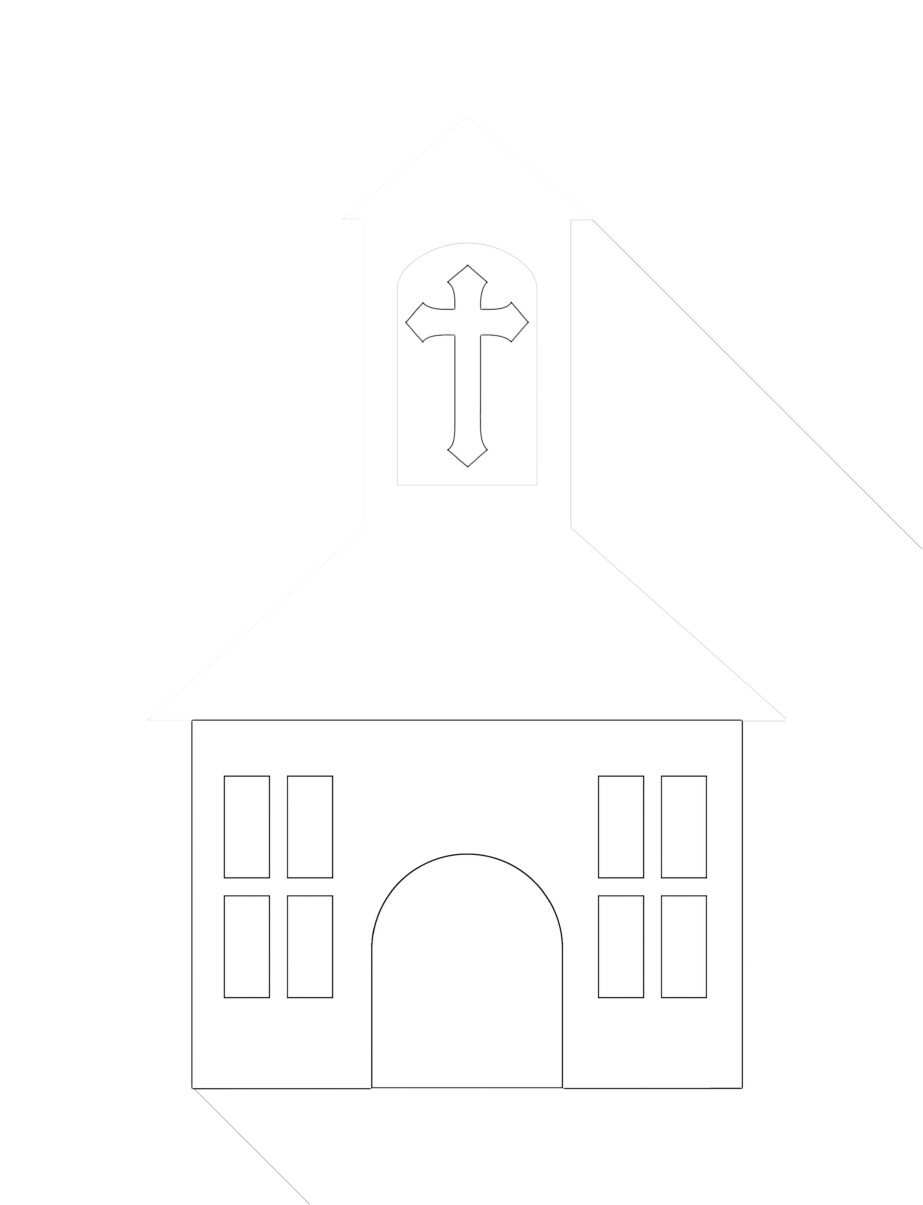 Church - Coloring page