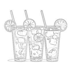 Cocktail Collection - Printable Coloring page