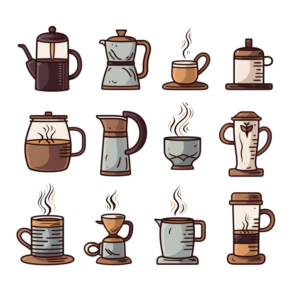 Coffee Set Coloring Page | Coloring Pages Mimi Panda