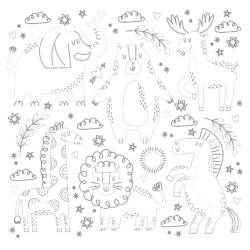 Cute Animal - Printable Coloring page