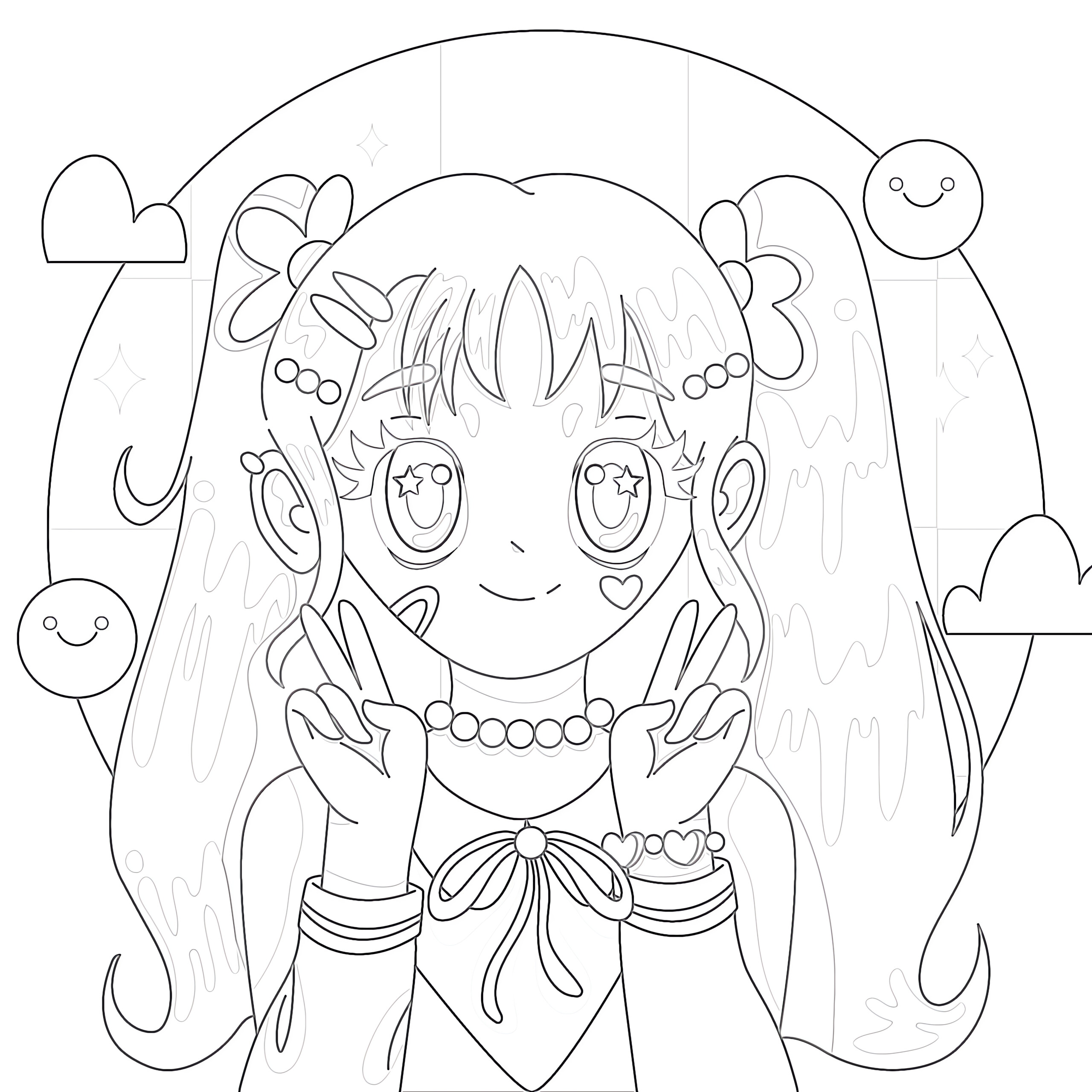 Update more than 79 anime girl coloring pages  incdgdbentre