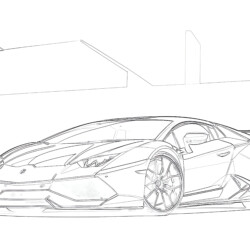 Lamborghini - Printable Coloring page