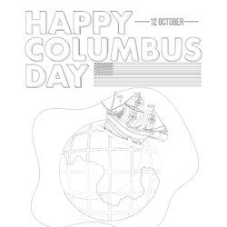 Columbus Day - Printable Coloring page