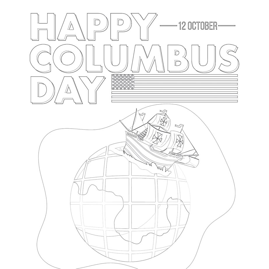 Columbus Day Coloring Page