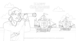 Columbus Day - Coloring page