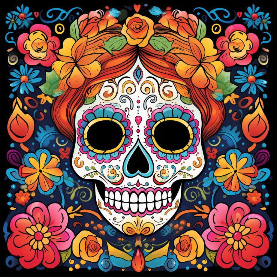 Dia De Los Muertos Coloring Page2