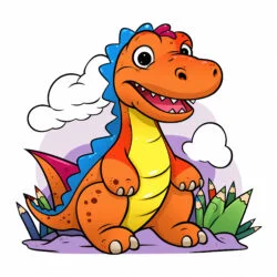 Dinosaur Coloring Page - Origin image