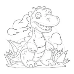 Dinosaur Coloring Page - Printable Coloring page