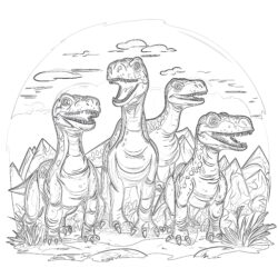 Dinosaurs - Printable Coloring page