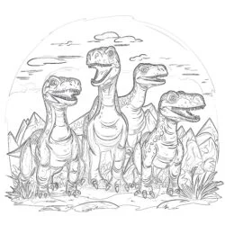 Dinosaurs Coloring Page - Printable Coloring page