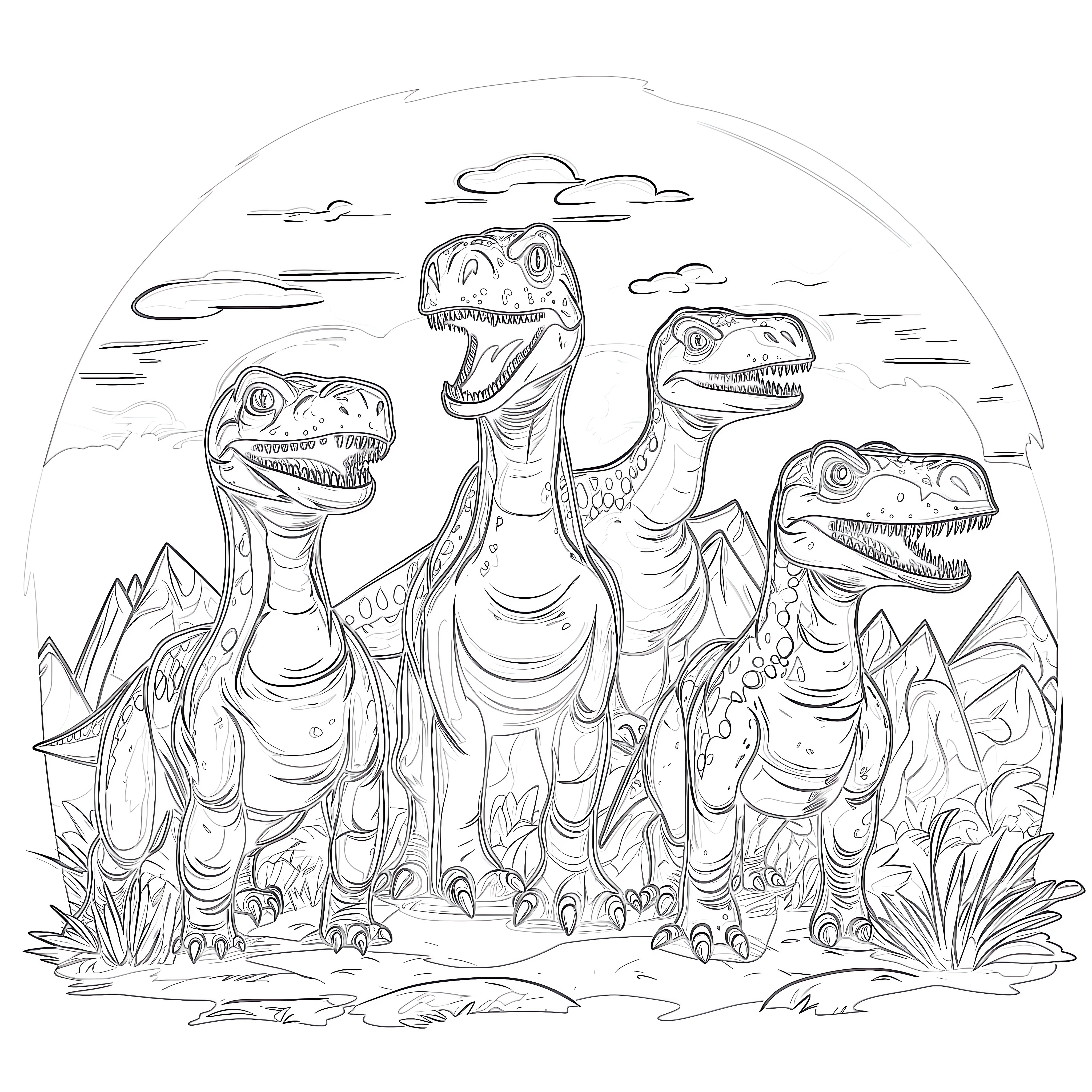 dinosaur coloring page to print