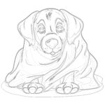 Doggie in a Blanket Coloring Page