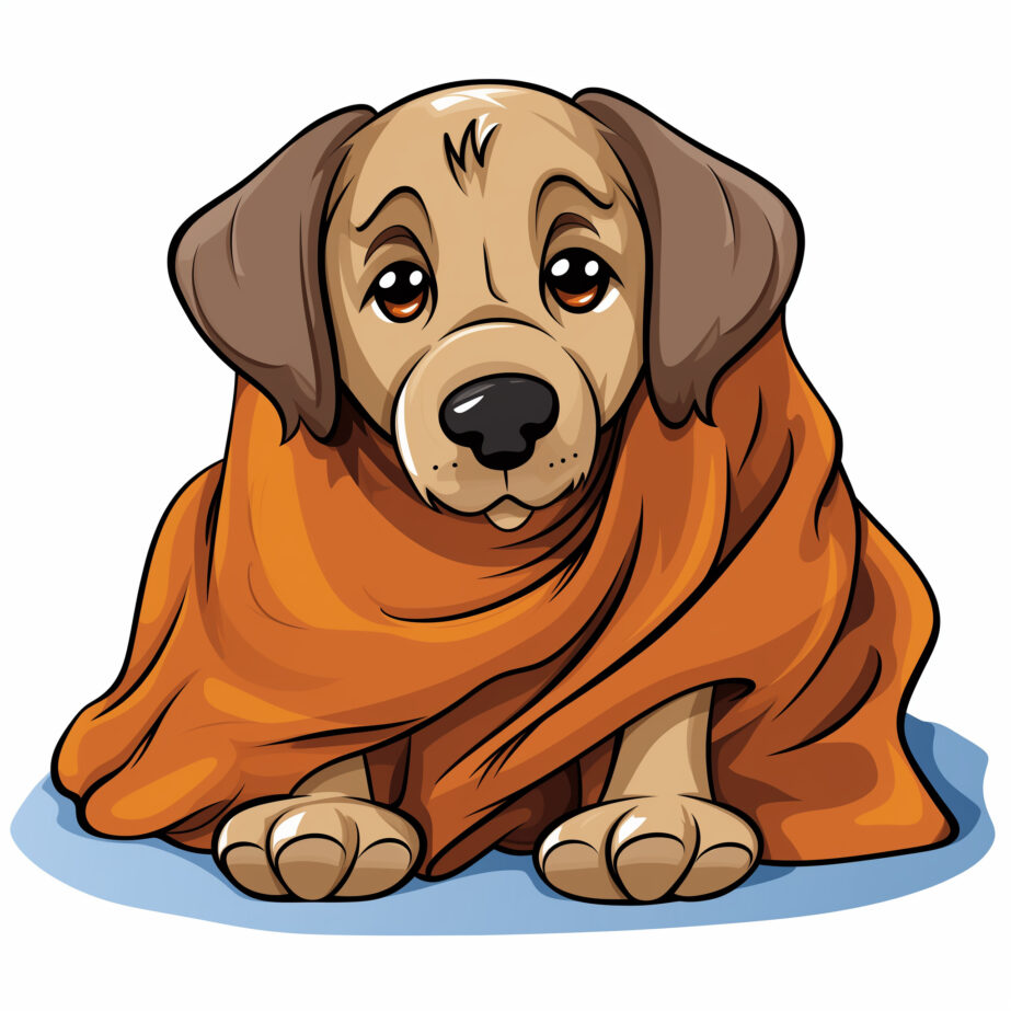 Doggie in a Blanket Coloring Page 2Original image