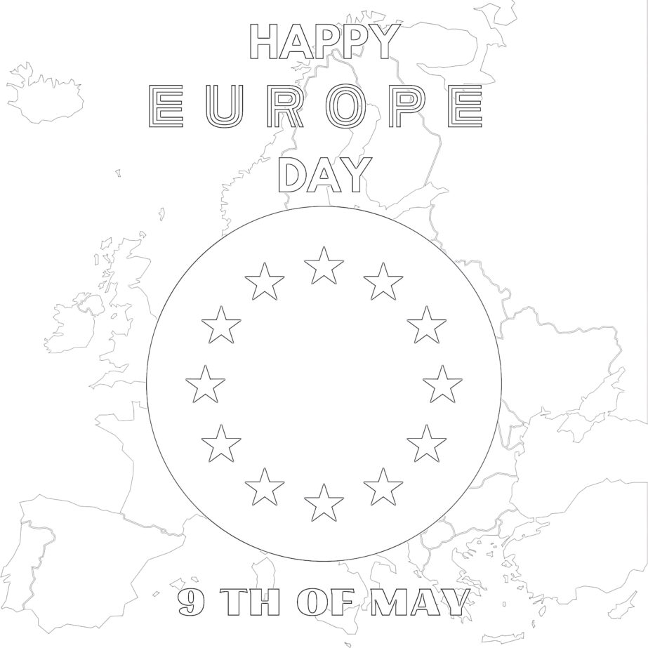 Europe Day Coloring Page