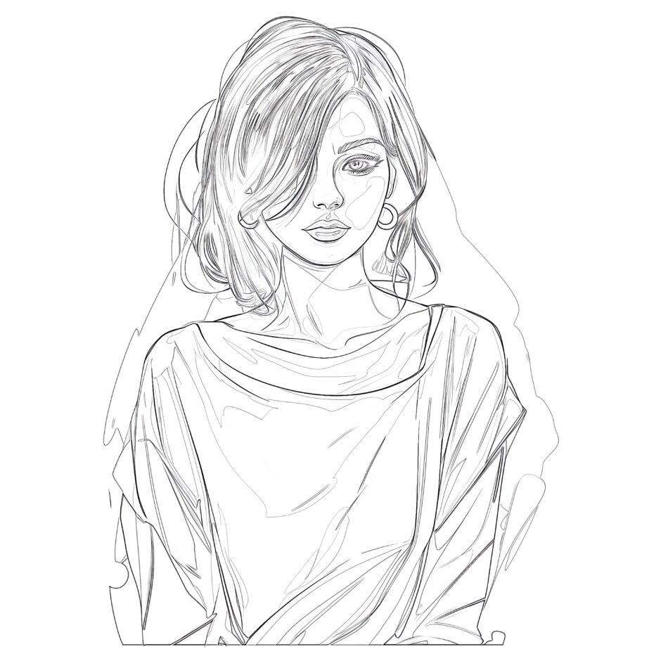 Fashion Girl Coloring Page