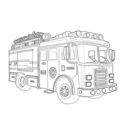 Fire Truck - Printable Coloring page