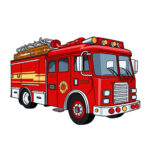 fire truck coloring page 2